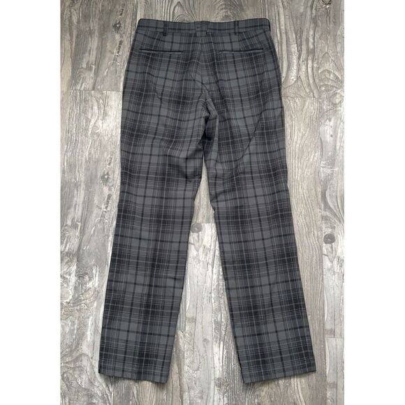 Nike Golf Pants Mens 32x32 Gray Black Tartan Plaid DriFit Performance Stretc - Picture 11 of 13